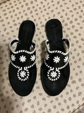NWT Jack Rogers Black and White jelly Sandals-size 11